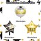 Graduation Party Balloons 2026 – 18-Inch White, Gold & Black Foil Balloon Set for Class of 2026 Decorations (9PCS)